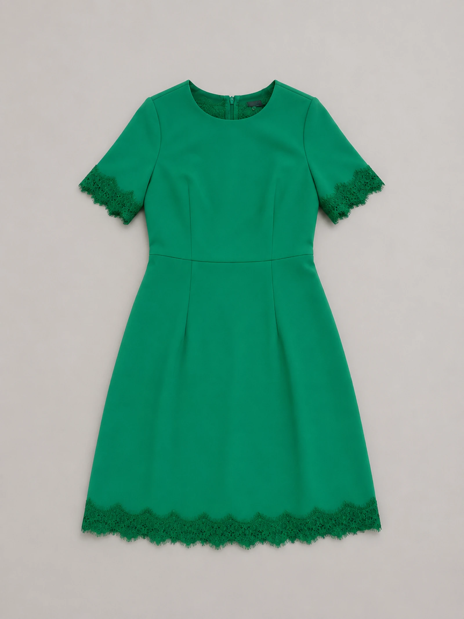 Groene jurk met kant merk reserved maat 34 – photo 2
